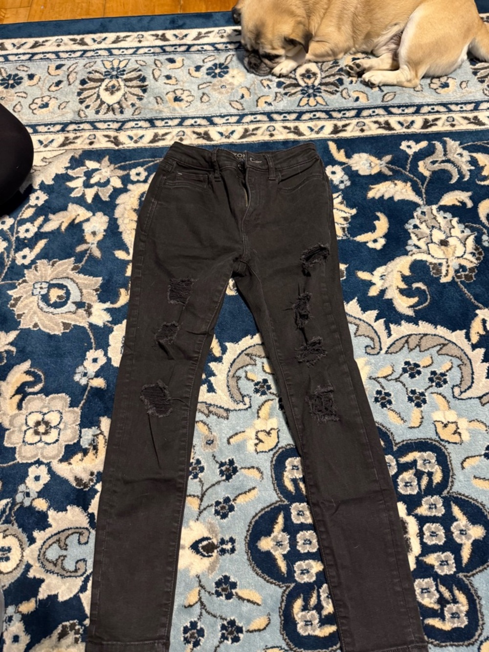 Arizona Jean Company Black Ripped Skinny Jeans